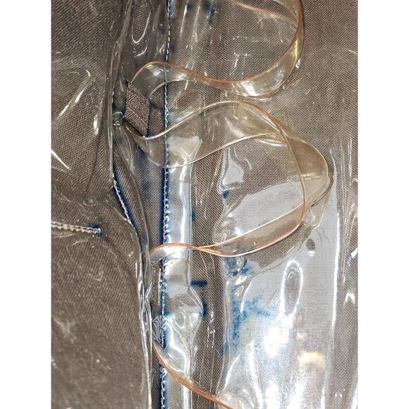 Vintage French Company Patchwork Suede Leather Travel Handbag Sz L 2710 - Picture 9 of 16